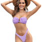 Bandeau bikini styled with a daily summer cover-up outfit