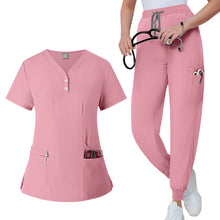 Womens V Neck Short Sleeve Quick Dry Scrub Top