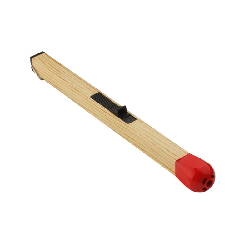 Wood grain finish long reach lighter for lighting gas stoves and candles