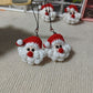 Handmade wool crocheted Santa Claus pendant cute bag hanging