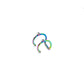 Steel non pierced ear cuff shown at an angle to reveal the open clip