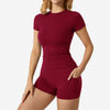Brushed Slim Yoga Set Quick Dry - Red
