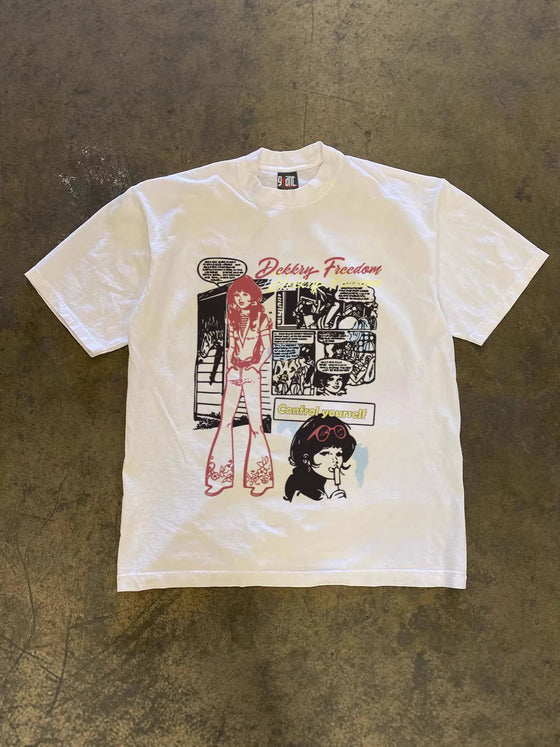 Oversized Retro Graphic Cotton T-Shirt