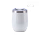 Stemless double-wall stainless steel insulated tumbler in a solid color finish with a clear press-on lid