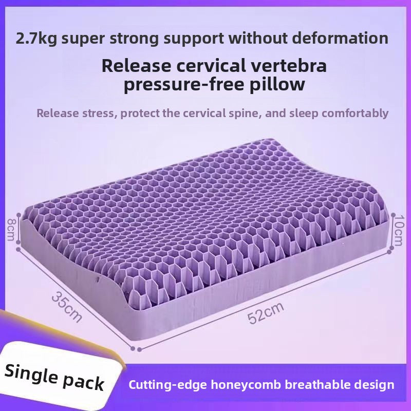 Hand pressing the memory foam to demonstrate slow rebound