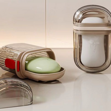 Portable Travel Soap Case with Lid and Drain Board