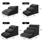 Black foam pet stairs in four sizes with measurements, option photo for L5 87x40x62cm