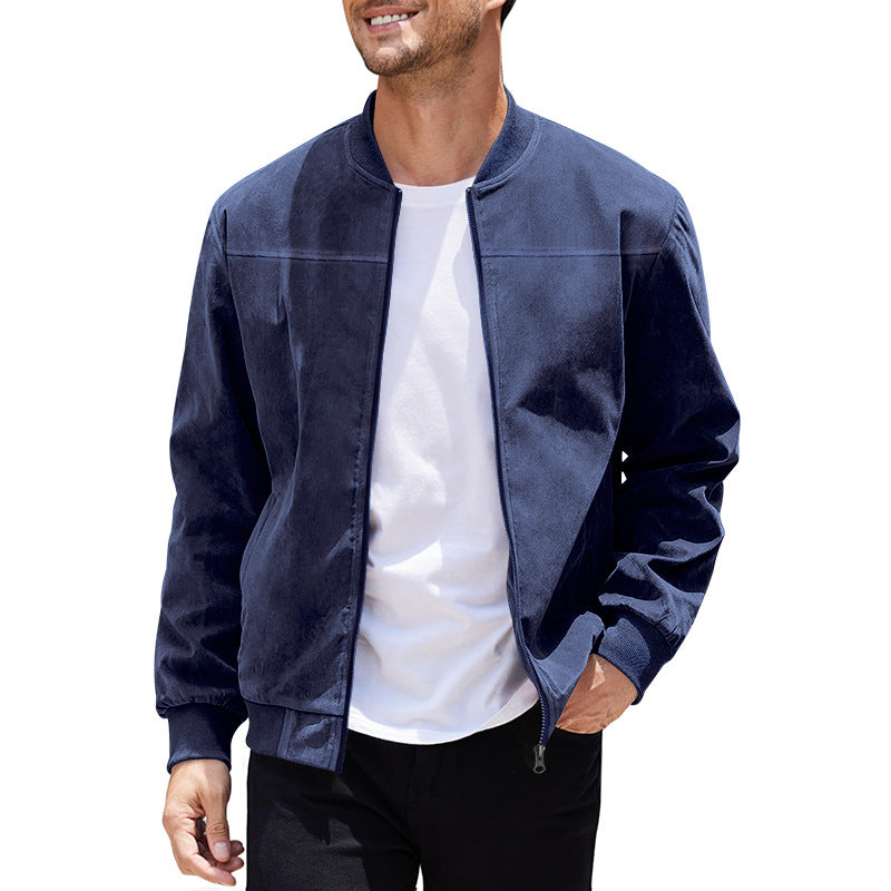 Mens Suede Aviator Jacket