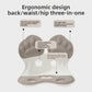 Close up of the curved lumbar cushion shape and memory foam surface