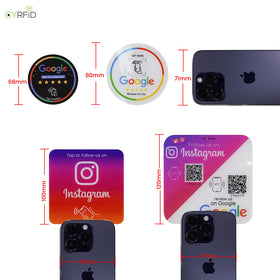 Acrylic NFC Table Sticker for Contactless Ordering