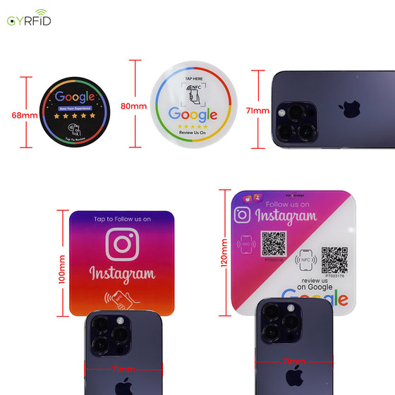 Acrylic NFC Table Sticker for Contactless Ordering