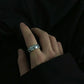 Geometric Wave Texture Titanium Steel Ring