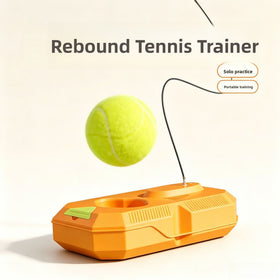 Solo Tennis Rebound Trainer with Water-Filled Base and Stringed Ball