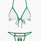 Brasil string bikini thong brief with adjustable hip ties shown flat