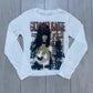 Long sleeve graphic tee with a round neck and a manga style front print