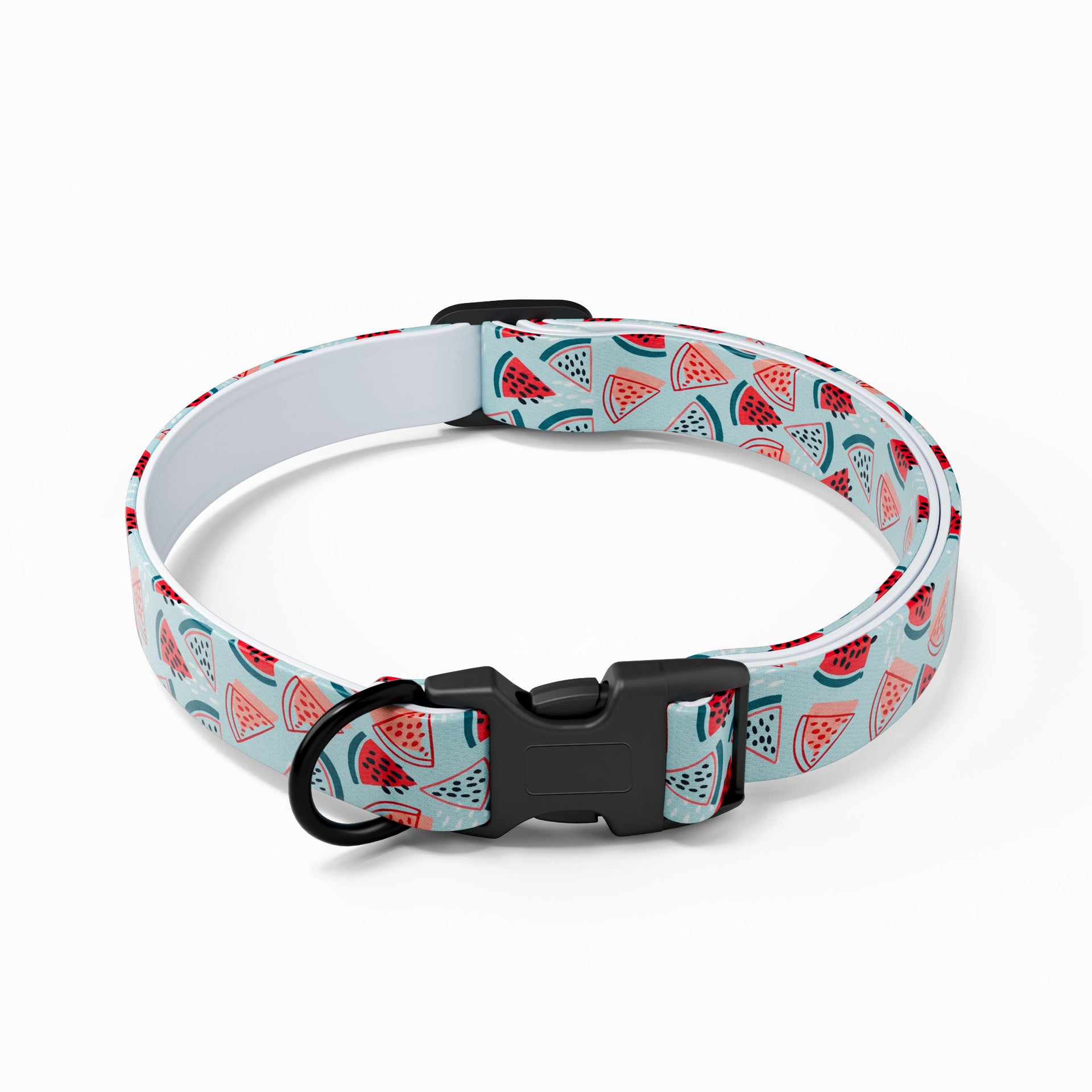 Watermelon print dog bow tie with elastic loop for the collar