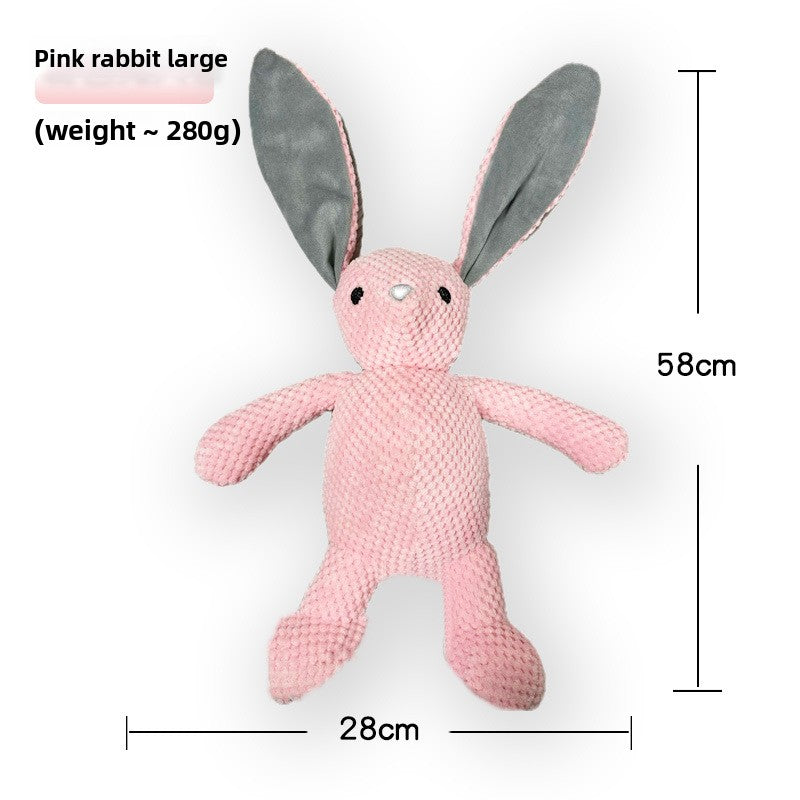 Soft plush squeaky toy for dogs, a single shape from the assorted animal and food range