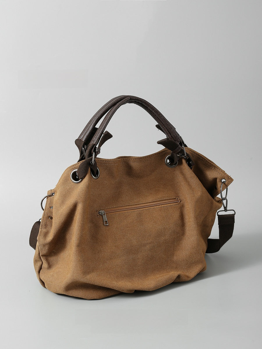 Canvas Tote Bag (Retro Brown) | lifestyle in use scene