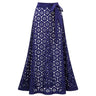 Blaues langes Kleid