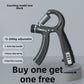 Black adjustable grip strength trainer with a 5 to 200 kg dial and a rep counter