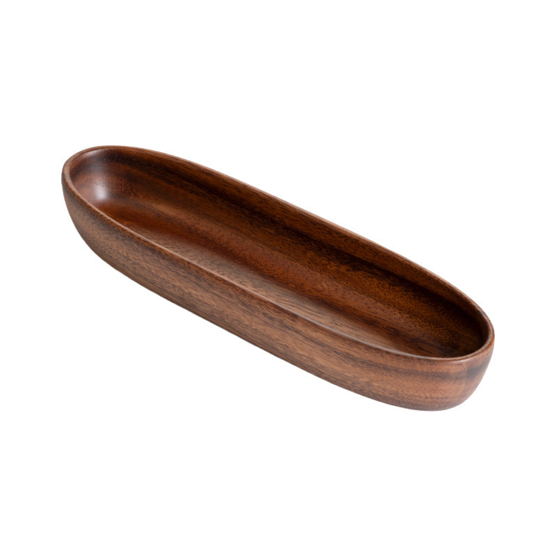 Walnut Wood Boat Shaped Salad Bowl