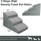 Maker size panel for the high density foam pet stairs with a 15.7 in by 15.7 in by 23.62 in drawing