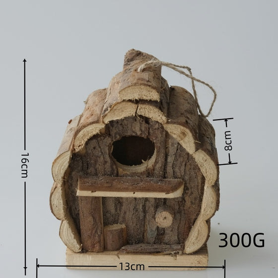 Wooden Bird House Garden Feeder