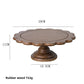 Model GX-3095 scalloped petal rim rubber wood cake stand, 29 cm wide and 11 cm tall
