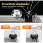 Automatic cup and glass rinser shown with its braided inlet hose and brass tee fitting