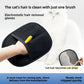 Side profile of the pet hair removal mitt showing the brushed fabric face
