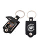 Customizable PU Leather Keychain with Metal Hook | scale reference with hand