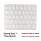 Sheet of forty hydrocolloid discs mixing eight, ten and twelve millimetre diameters