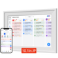 Digital family calendar display showing a monthly grid view of shared appointments