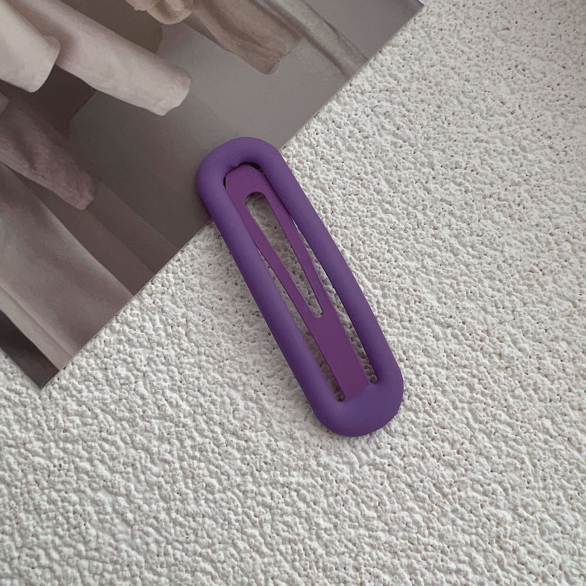 Solid color matte snap hair clip