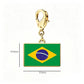 Stainless Steel National Flag Pendant Bracelet