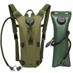 Hydration pack drying on a fence hook after a trail run