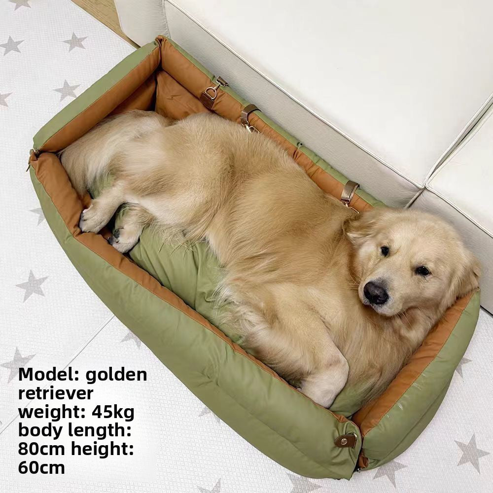 Memory Foam Pet Sofa Bed | scale reference with hand
