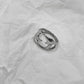 Geometric Titanium Steel Hollow Ring
