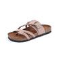 Adjustable Buckle Woven Sandals With Suede Insoles