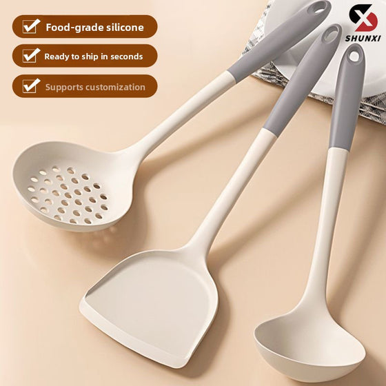 Two-Tone Silicone Kitchen Utensil with Nylon Core