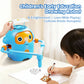 Blue drawing robot with a child loading a themed card and coloring a hand drawn owl