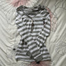 Gray and White Stripes / S | US 4 / EU 36