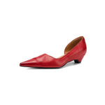 Cowhide Retro Pointed Toe Sandals | product flat lay alternate