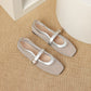 Breathable Mesh Ballet Flat Sandals with Buckle