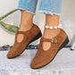 Flat casual low-heeled sandals