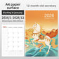 Blessings 2026 cover monthly planner notebook in A4