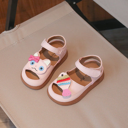 Cartoon Baby Sandals Soft Sole | soft lighting studio shot
