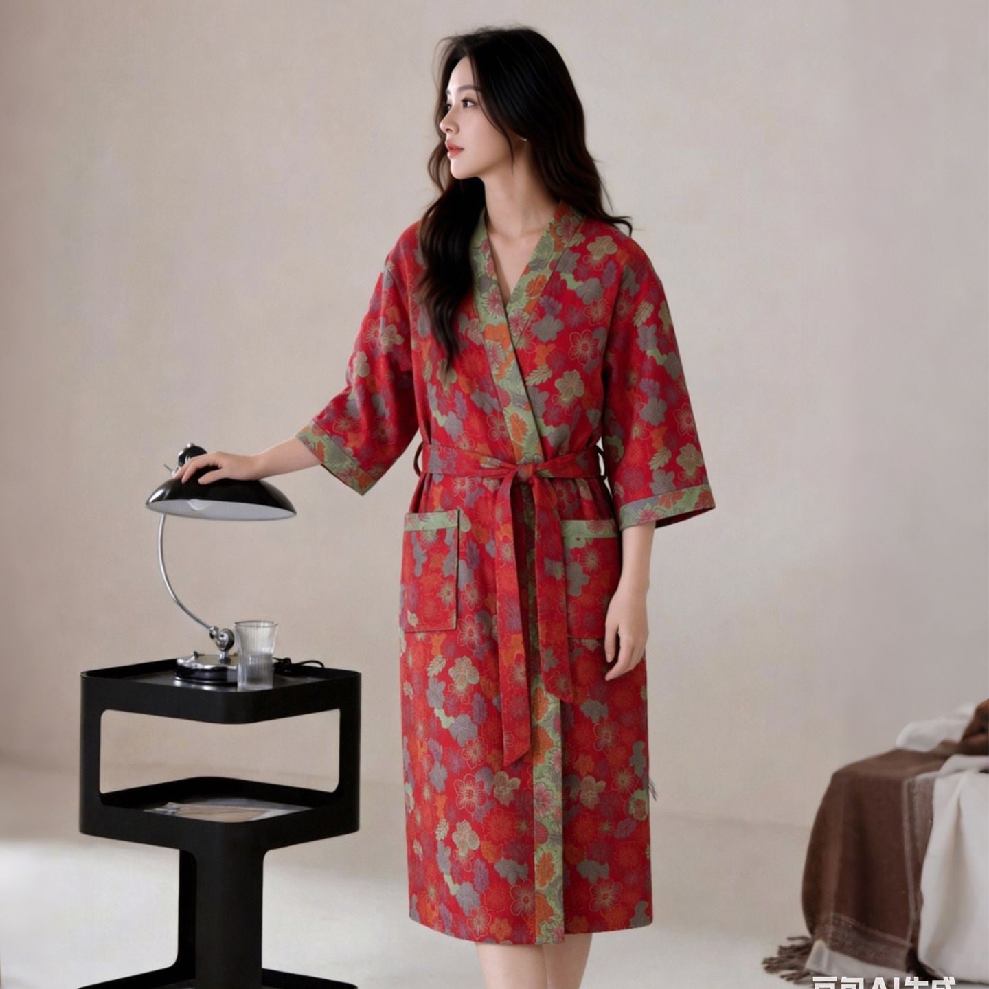 Cotton Gauze Bathrobe for Home and Spa | morning natural light styling