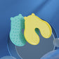 Mint green and yellow bear pads showing the raised contact point face and the smooth paw print face