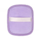 Reusable makeup remover pad shown flat with the plush face up on a plain background